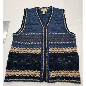 Vintage St. Johnsbay Handknit Wool Blend Fair Isle Vest - L